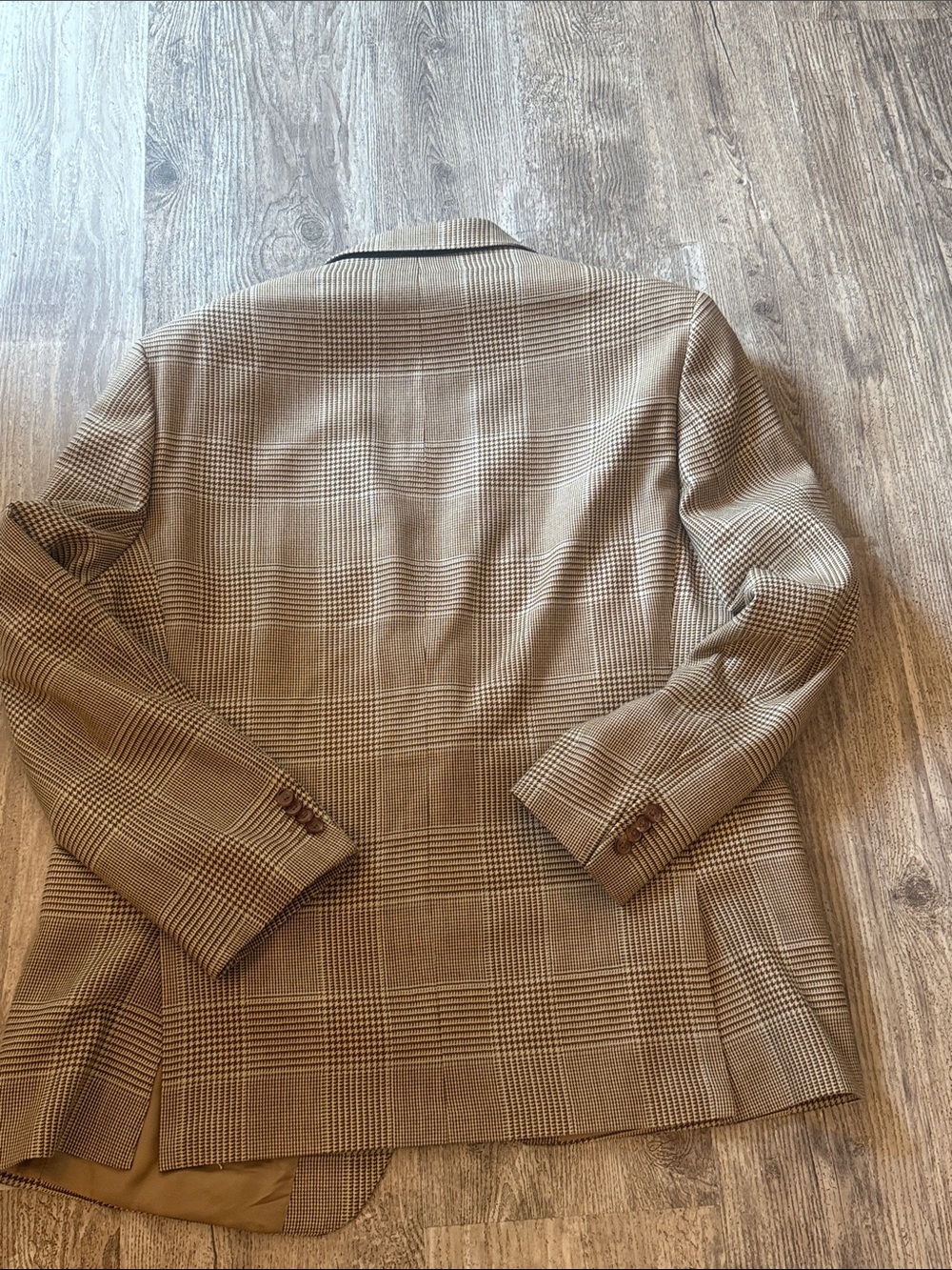 Lauren Ralph Lauren Tan Glen Plaid Sport Coat Blazer - Picture 9 of 9